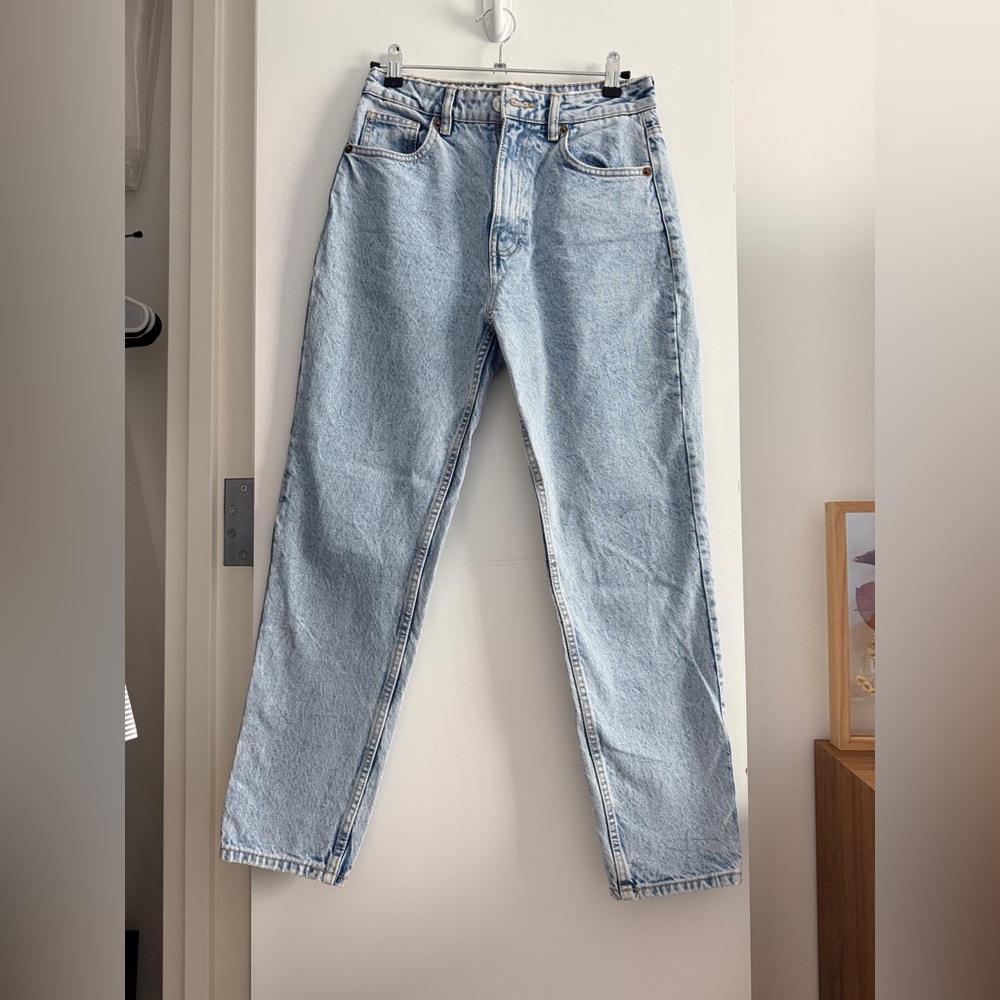 Zara Light Blue Straight Jeans